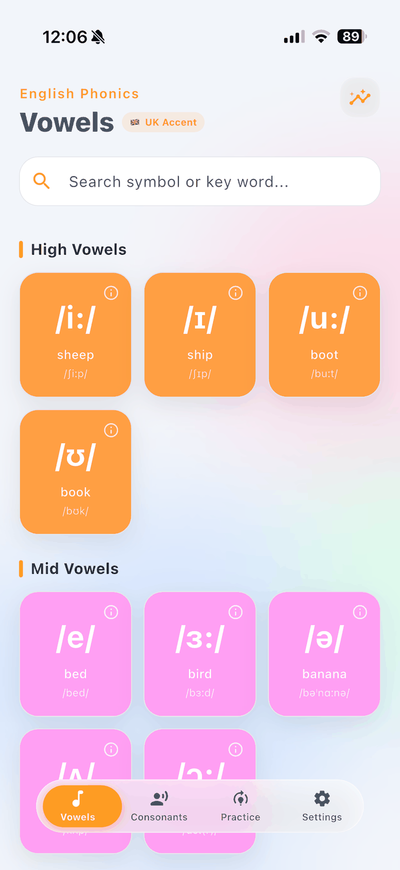 48 English Phonetics App Startup Screenshot